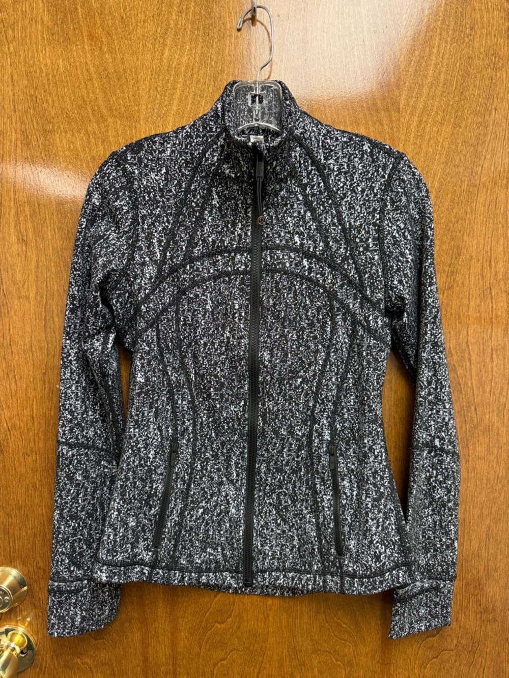 lululemon athletica Black & White Speckle Full-Zip Define Bomber Jacket- New